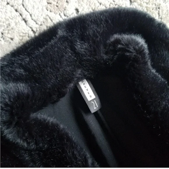 Duster Cardigan Fur Collar - Picture 4 of 4
